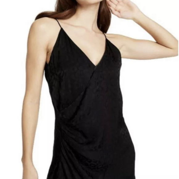 CUSHNIE Black Leopard Print Dress - Picture 2 of 10